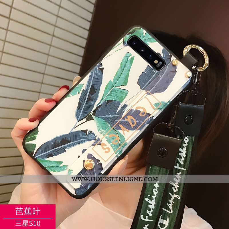 Étui Samsung Galaxy S10 Délavé En Daim Personnalité 2020 Fluide Doux Noir Téléphone Portable Coque