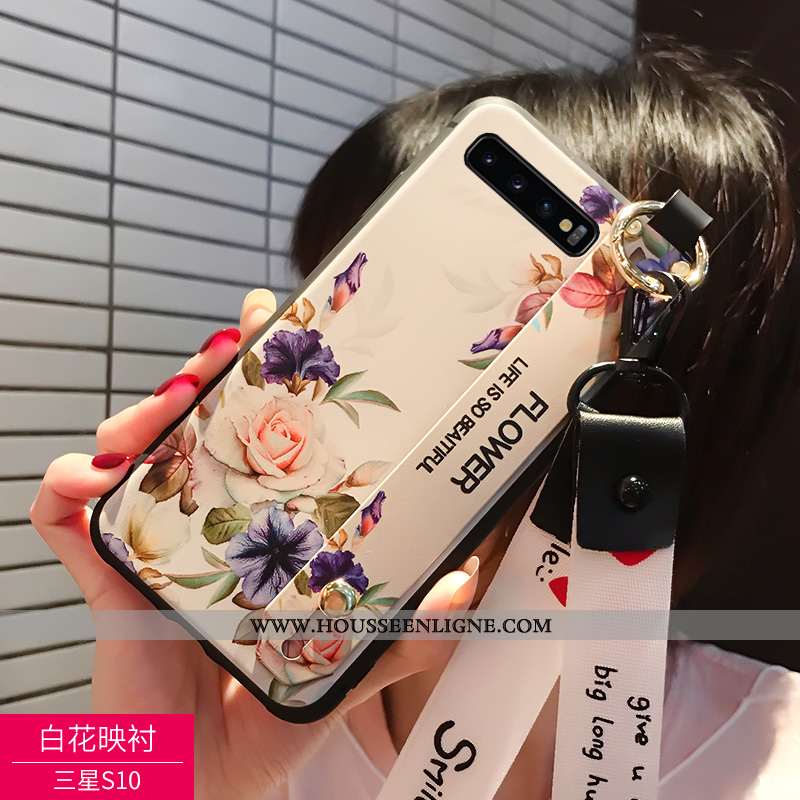 Étui Samsung Galaxy S10 Délavé En Daim Personnalité 2020 Fluide Doux Noir Téléphone Portable Coque