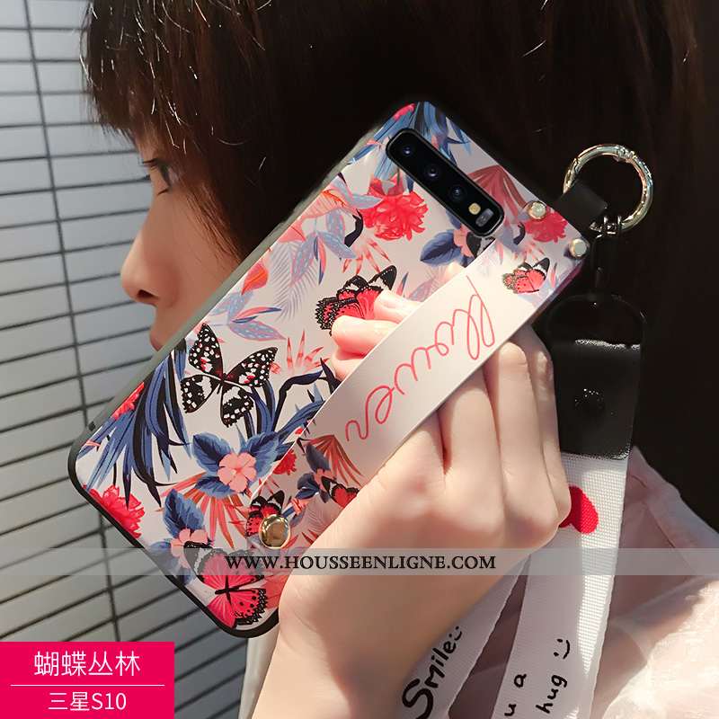 Étui Samsung Galaxy S10 Délavé En Daim Personnalité 2020 Fluide Doux Noir Téléphone Portable Coque