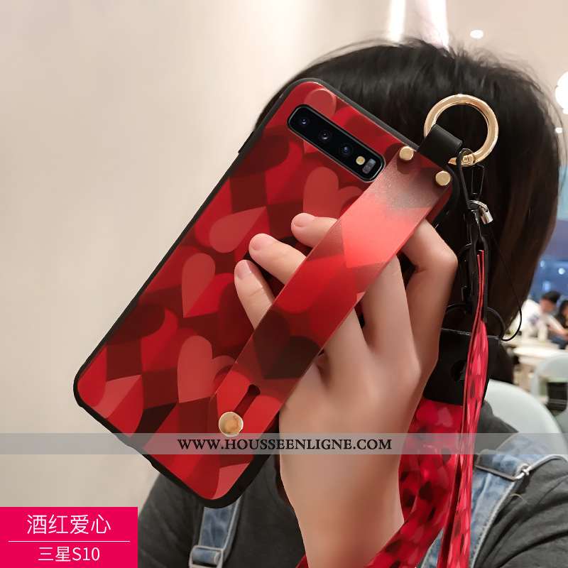 Étui Samsung Galaxy S10 Délavé En Daim Personnalité 2020 Fluide Doux Noir Téléphone Portable Coque