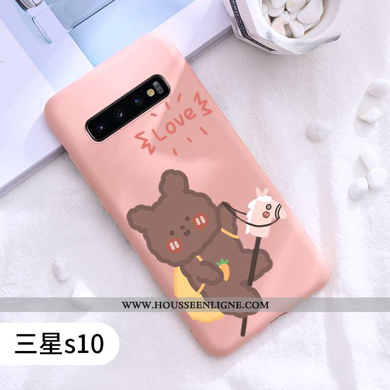 Étui Samsung Galaxy S10 Délavé En Daim Ultra Coque Rouge Tout Compris Silicone Tendance
