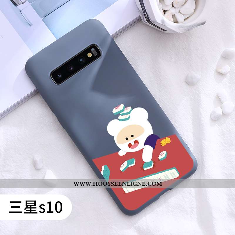 Étui Samsung Galaxy S10 Fluide Doux Silicone Coque Ultra Tendance Protection Incassable Rouge