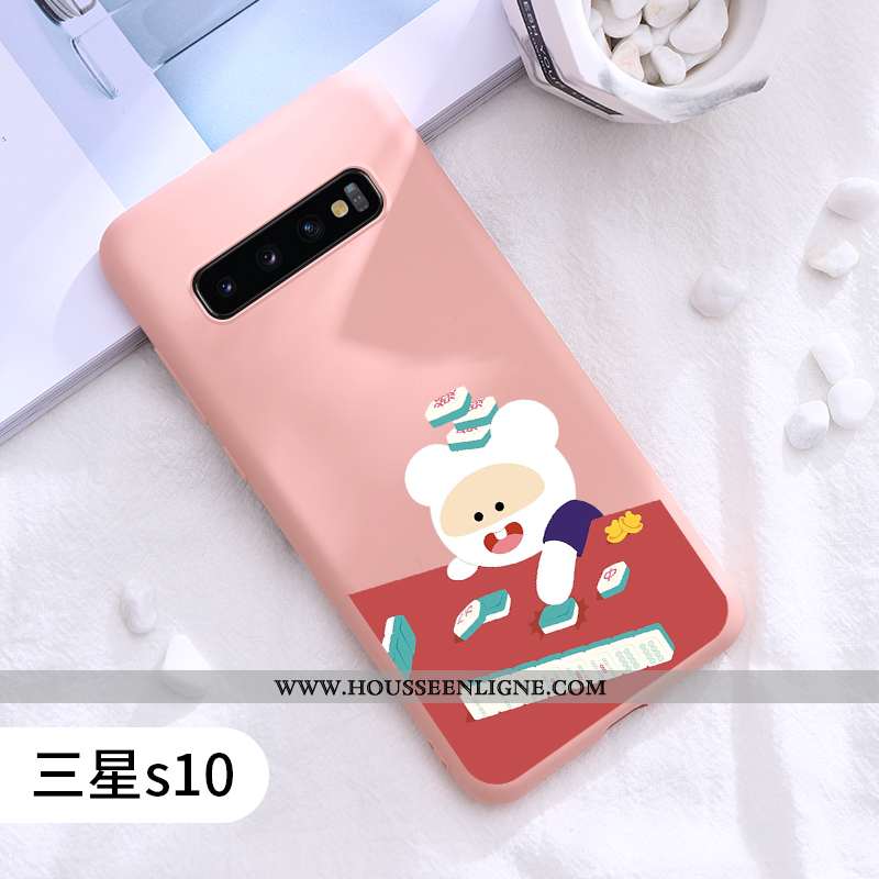 Étui Samsung Galaxy S10 Fluide Doux Silicone Coque Ultra Tendance Protection Incassable Rouge
