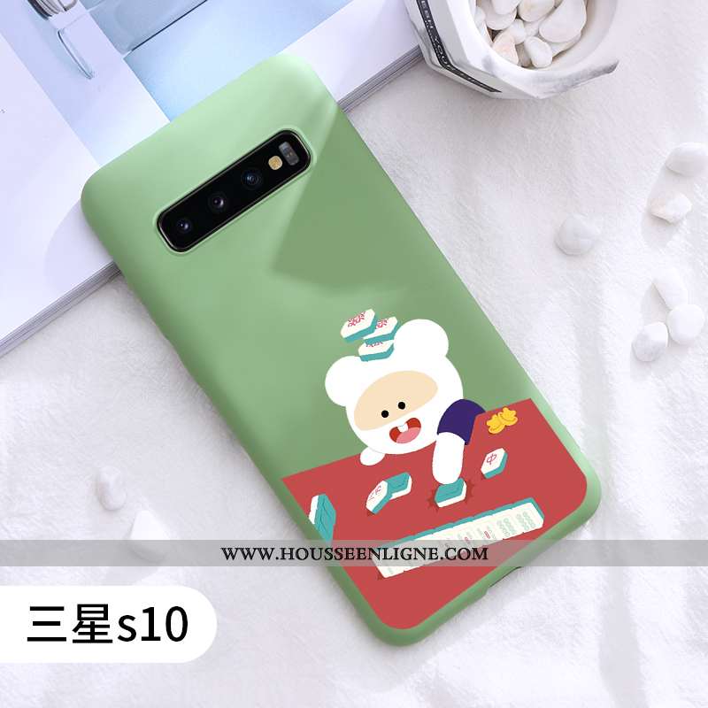 Étui Samsung Galaxy S10 Fluide Doux Silicone Coque Ultra Tendance Protection Incassable Rouge