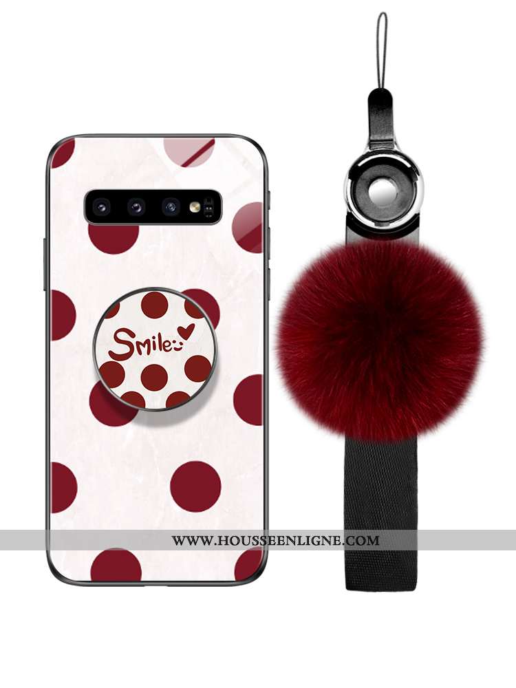 Étui Samsung Galaxy S10 Fluide Doux Silicone Simple Vent Tendance Point D'onde Verte
