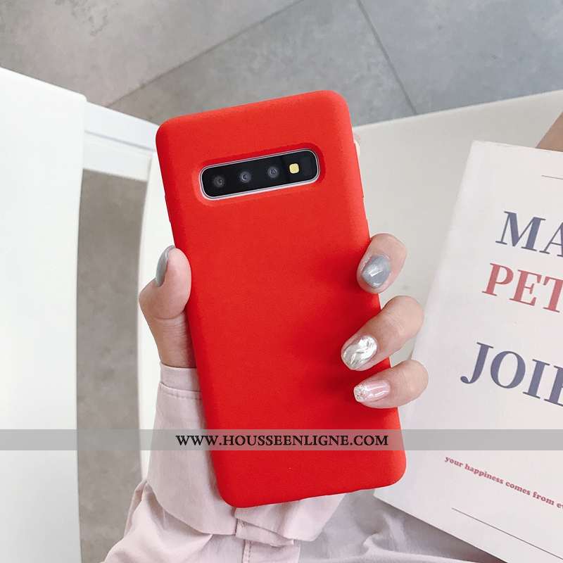 Étui Samsung Galaxy S10+ Fluide Doux Tendance Net Rouge Téléphone Portable Tout Compris Coque Nouvea