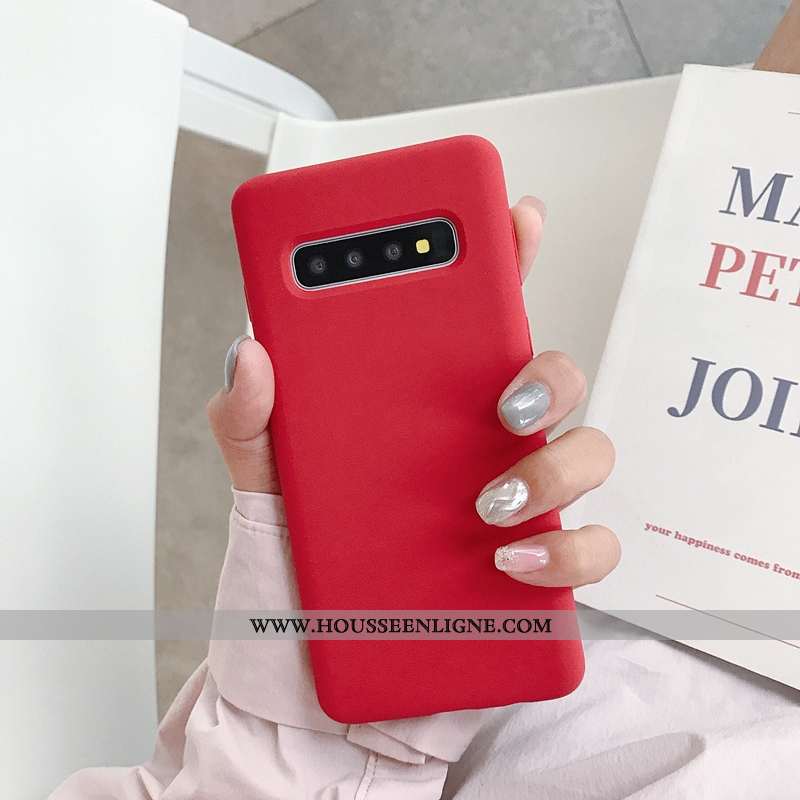 Étui Samsung Galaxy S10+ Fluide Doux Tendance Net Rouge Téléphone Portable Tout Compris Coque Nouvea