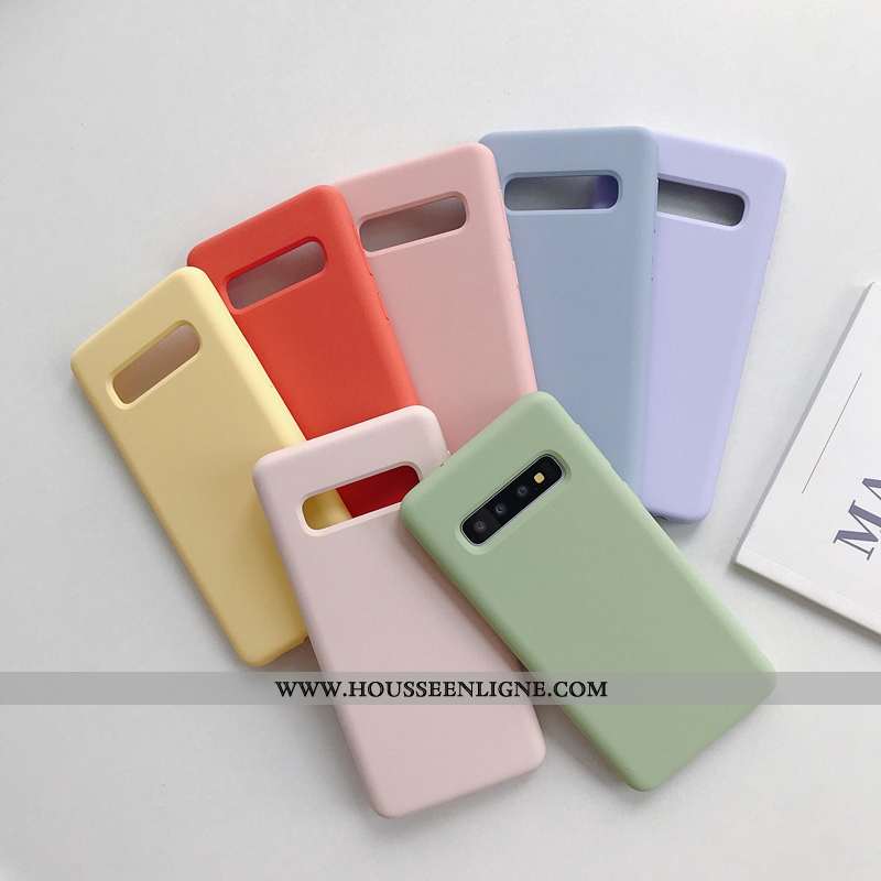 Étui Samsung Galaxy S10+ Fluide Doux Tendance Net Rouge Téléphone Portable Tout Compris Coque Nouvea