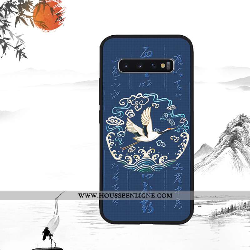 Étui Samsung Galaxy S10 Gaufrage Ultra Personnalité Tout Compris Incassable Téléphone Portable Style