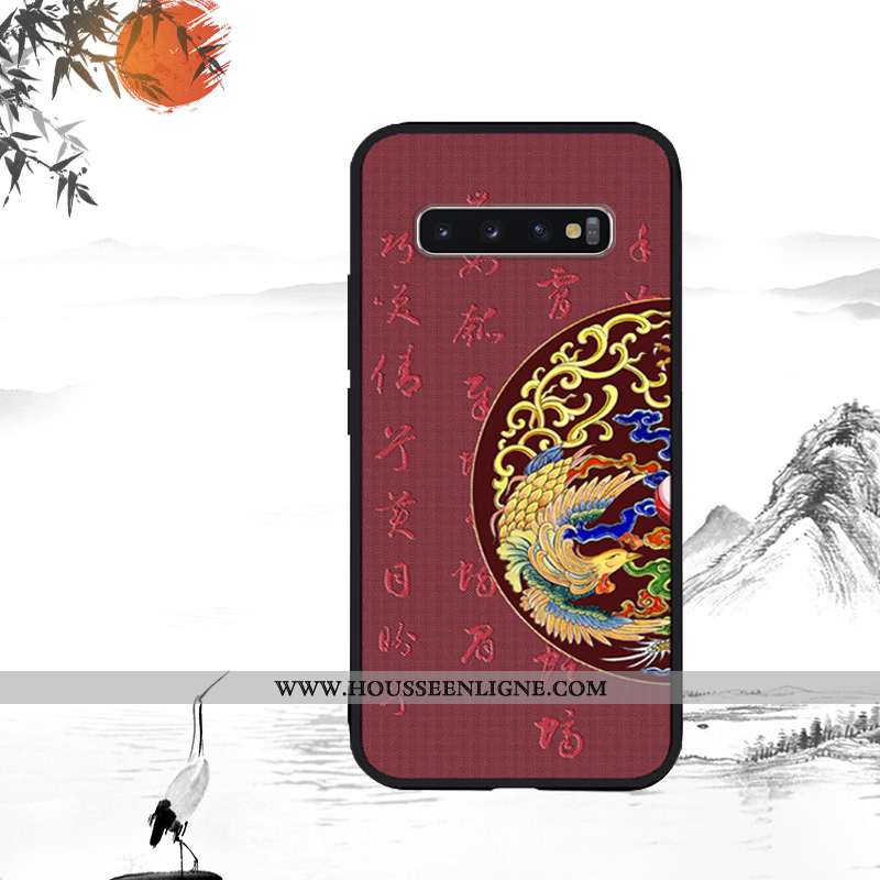 Étui Samsung Galaxy S10 Gaufrage Ultra Personnalité Tout Compris Incassable Téléphone Portable Style