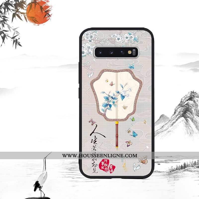 Étui Samsung Galaxy S10 Gaufrage Ultra Personnalité Tout Compris Incassable Téléphone Portable Style