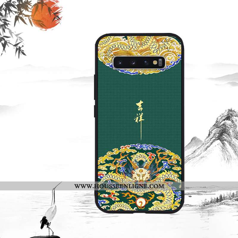 Étui Samsung Galaxy S10 Gaufrage Ultra Personnalité Tout Compris Incassable Téléphone Portable Style