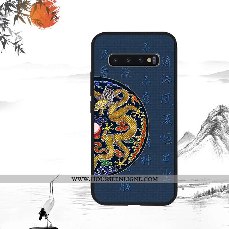 Étui Samsung Galaxy S10 Gaufrage Ultra Personnalité Tout Compris Incassable Téléphone Portable Style