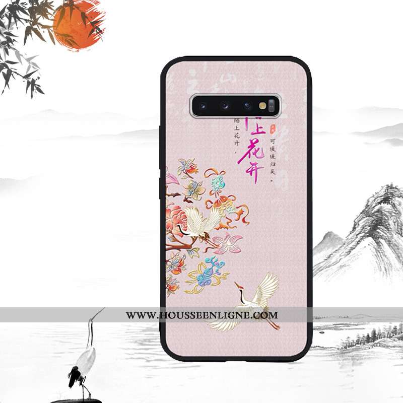 Étui Samsung Galaxy S10 Gaufrage Ultra Personnalité Tout Compris Incassable Téléphone Portable Style