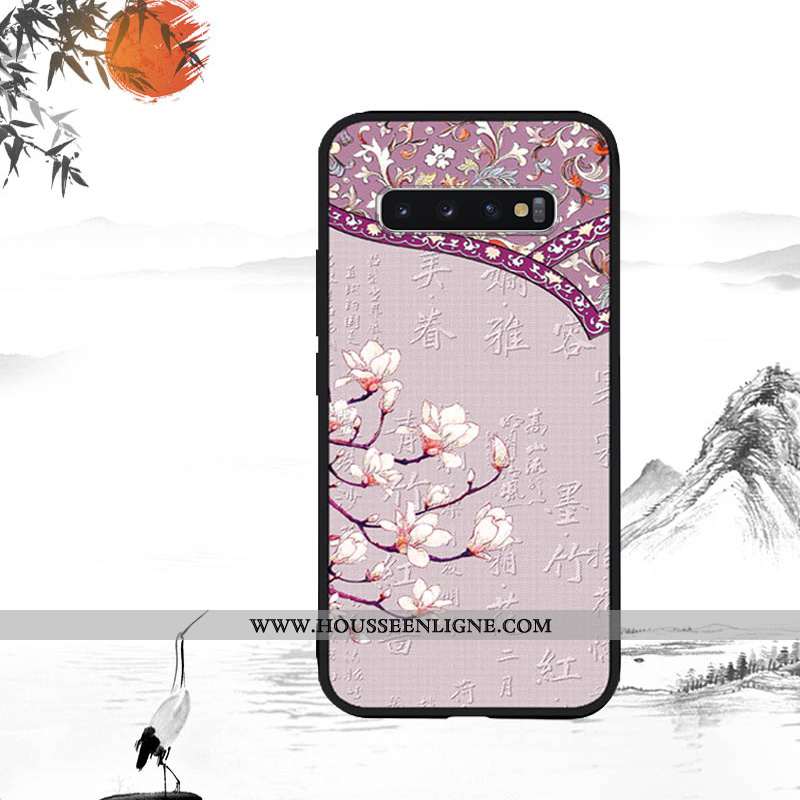 Étui Samsung Galaxy S10 Gaufrage Ultra Personnalité Tout Compris Incassable Téléphone Portable Style