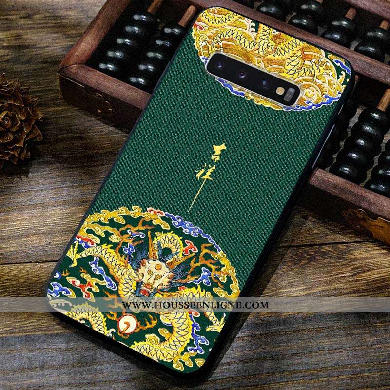 Étui Samsung Galaxy S10 Gaufrage Ultra Personnalité Tout Compris Incassable Téléphone Portable Style