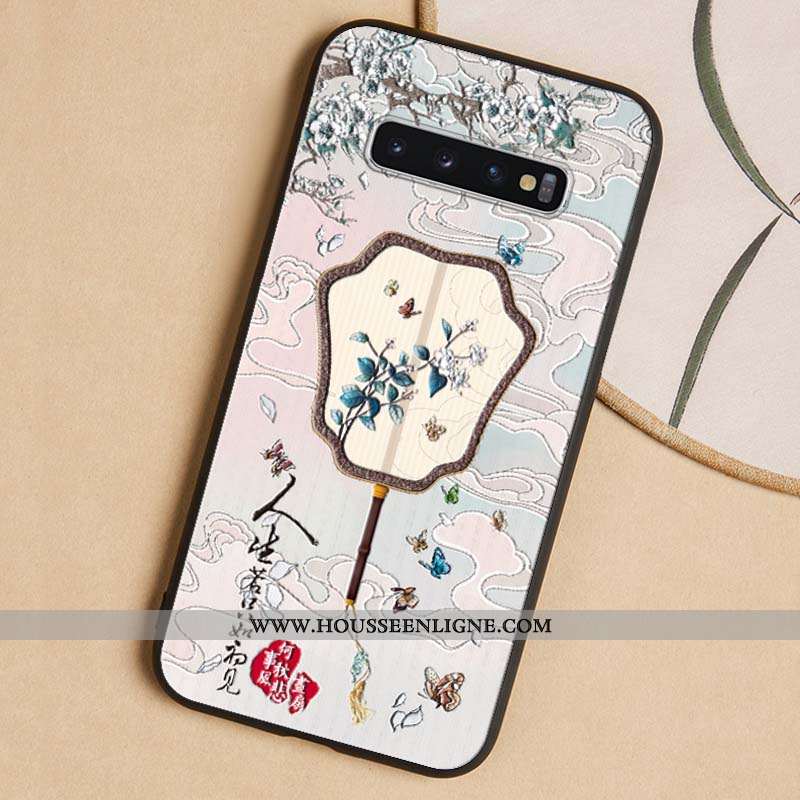 Étui Samsung Galaxy S10 Gaufrage Ultra Personnalité Tout Compris Incassable Téléphone Portable Style
