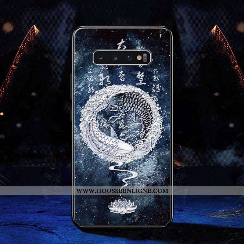 Étui Samsung Galaxy S10 Gaufrage Ultra Personnalité Tout Compris Incassable Téléphone Portable Style
