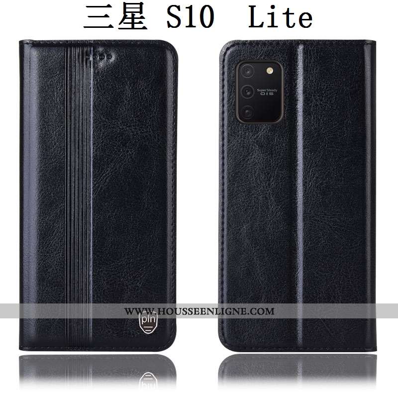Étui Samsung Galaxy S10 Lite Cuir Véritable Protection Marron Tout Compris Téléphone Portable Housse