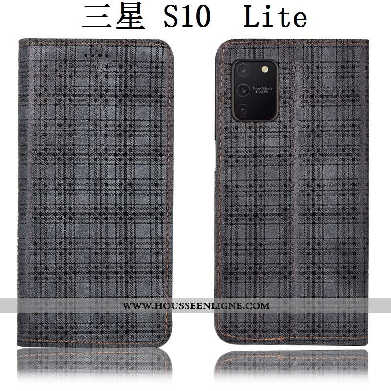 Étui Samsung Galaxy S10 Lite Cuir Véritable Protection Marron Tout Compris Étoile Housse
