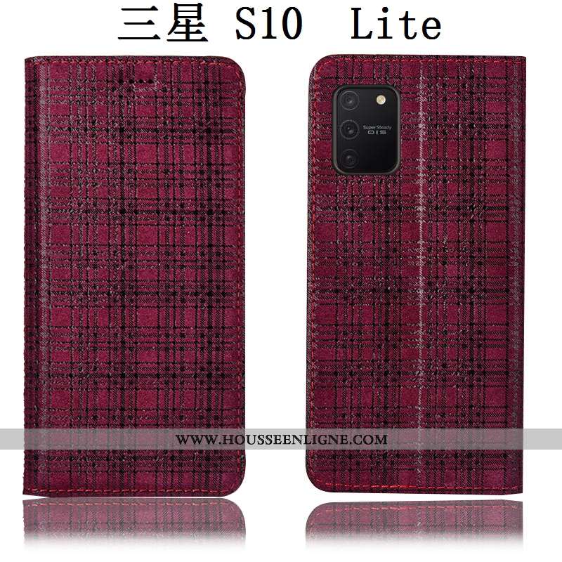 Étui Samsung Galaxy S10 Lite Cuir Véritable Protection Marron Tout Compris Étoile Housse