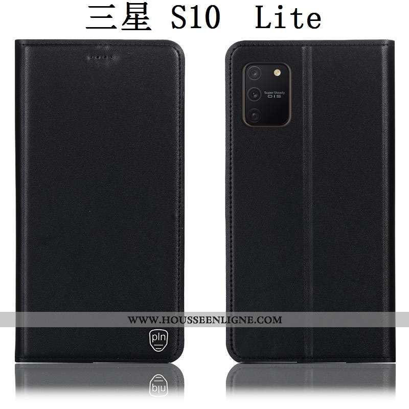 Étui Samsung Galaxy S10 Lite Cuir Véritable Protection Téléphone Portable Étoile Housse Coque Jaune