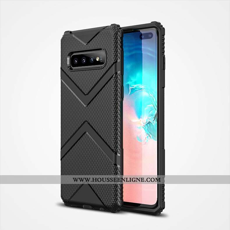 Étui Samsung Galaxy S10+ Légère Silicone Nouveau Étoile Tout Compris Protection Personnalité Verte