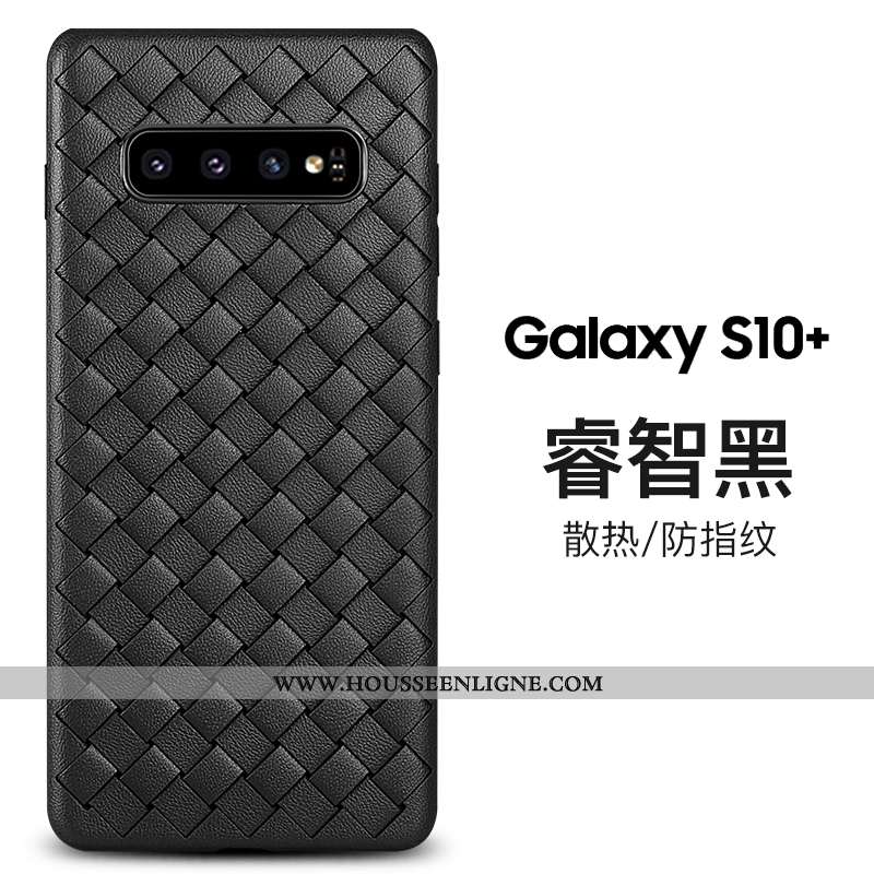 Étui Samsung Galaxy S10+ Personnalité Tendance Qualité Étoile Business Silicone Tout Compris Violet