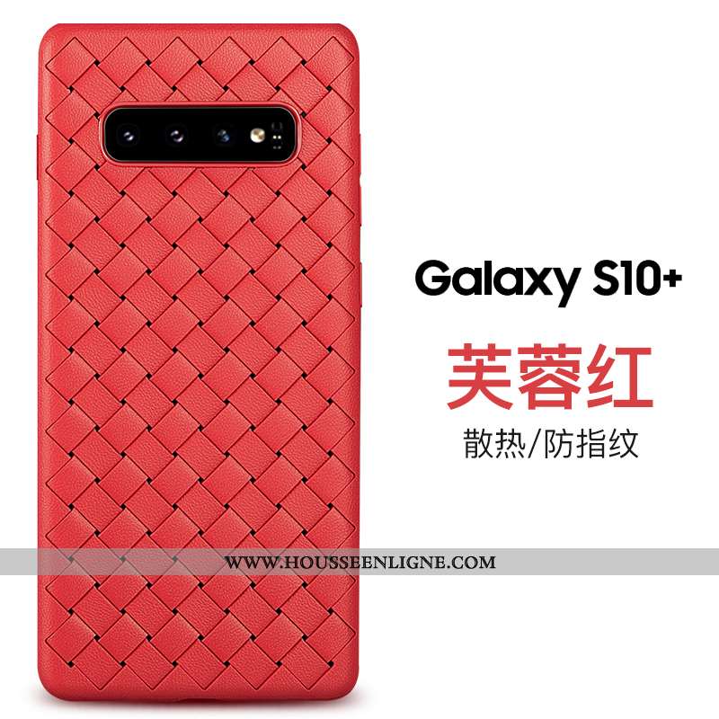 Étui Samsung Galaxy S10+ Personnalité Tendance Qualité Étoile Business Silicone Tout Compris Violet