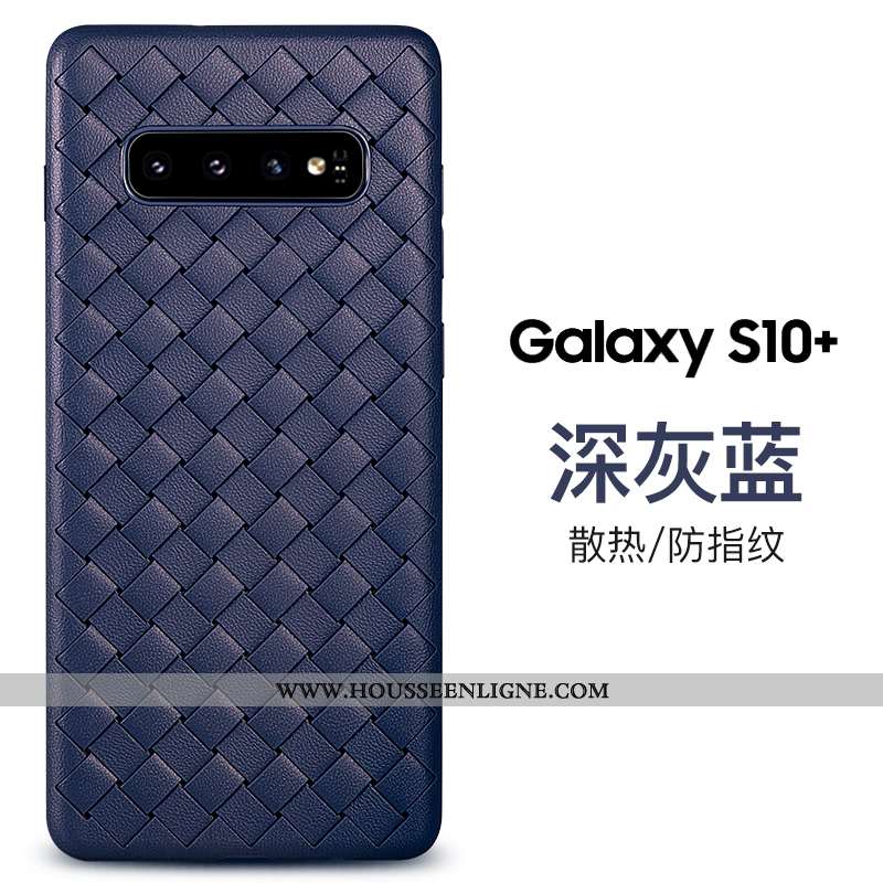 Étui Samsung Galaxy S10+ Personnalité Tendance Qualité Étoile Business Silicone Tout Compris Violet