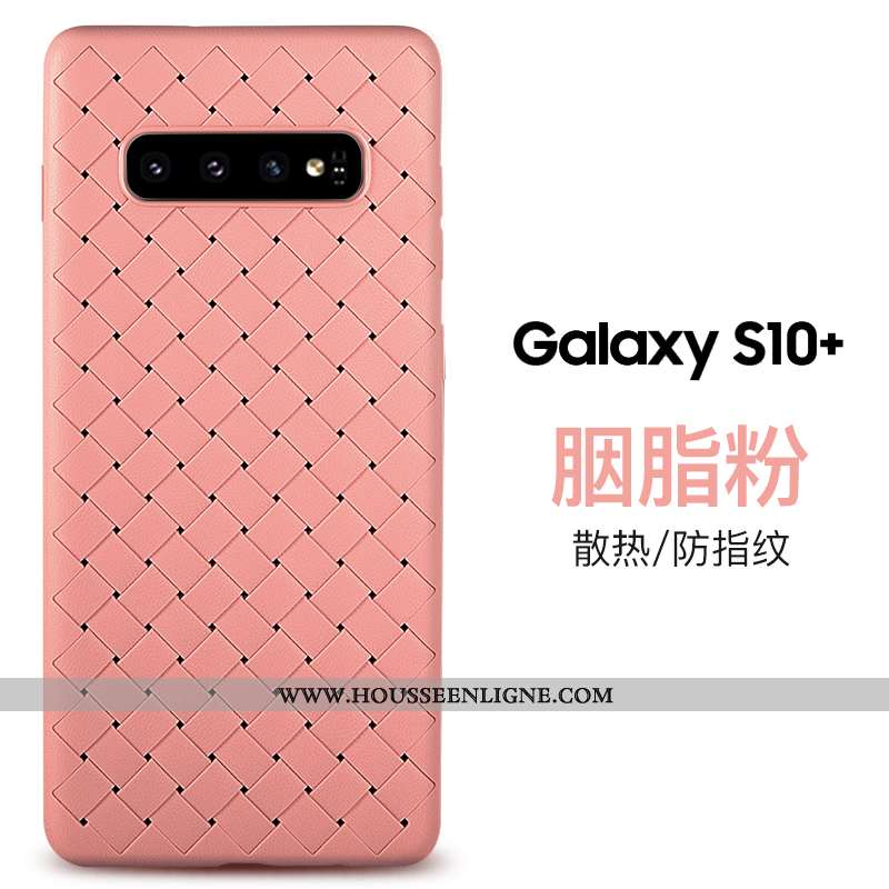 Étui Samsung Galaxy S10+ Personnalité Tendance Qualité Étoile Business Silicone Tout Compris Violet