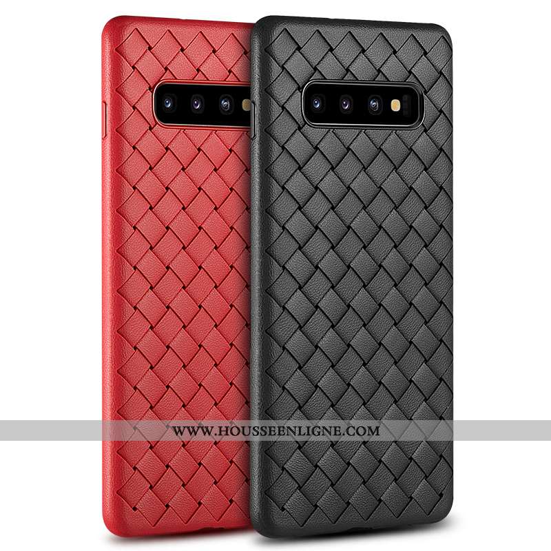 Étui Samsung Galaxy S10+ Personnalité Tendance Qualité Étoile Business Silicone Tout Compris Violet