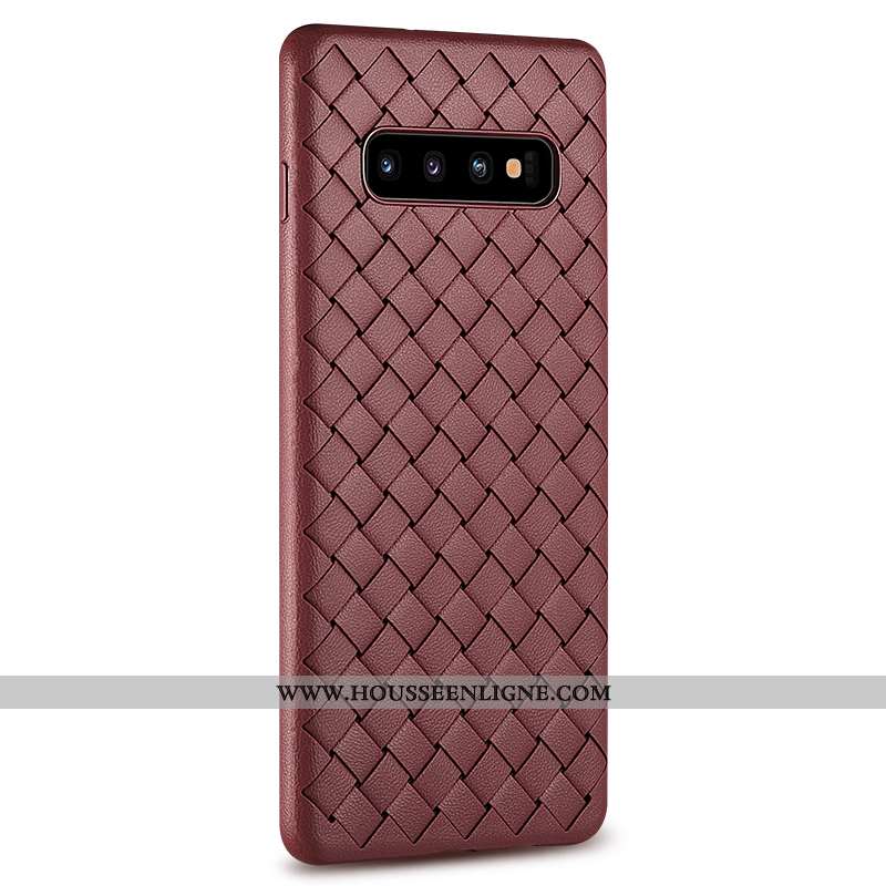 Étui Samsung Galaxy S10+ Personnalité Tendance Qualité Étoile Business Silicone Tout Compris Violet