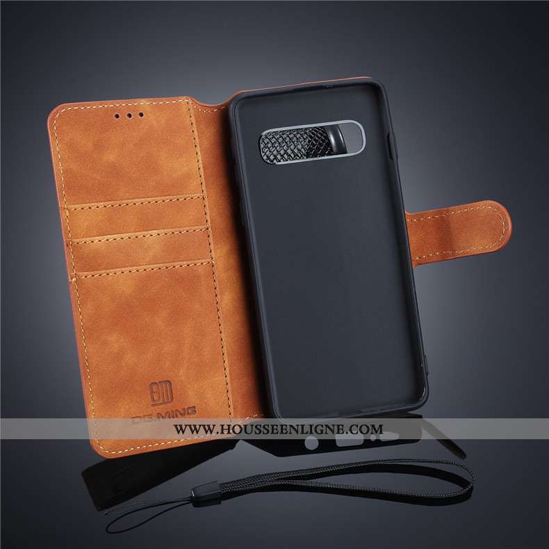 Étui Samsung Galaxy S10 Portefeuille Cuir Incassable Téléphone Portable Tout Compris Pu Protection G
