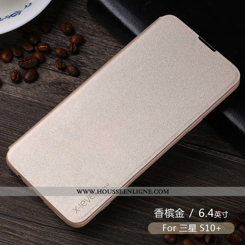 Étui Samsung Galaxy S10+ Protection Personnalité Téléphone Portable Tout Compris Créatif Cuir Rose