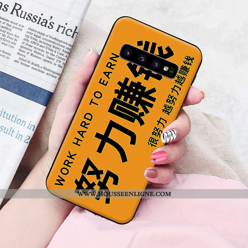 Étui Samsung Galaxy S10 Silicone Personnalité Rose Téléphone Portable Amoureux Étoile