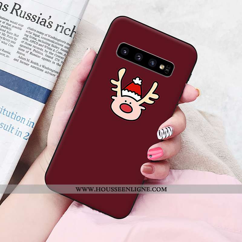 Étui Samsung Galaxy S10 Silicone Personnalité Rose Téléphone Portable Amoureux Étoile