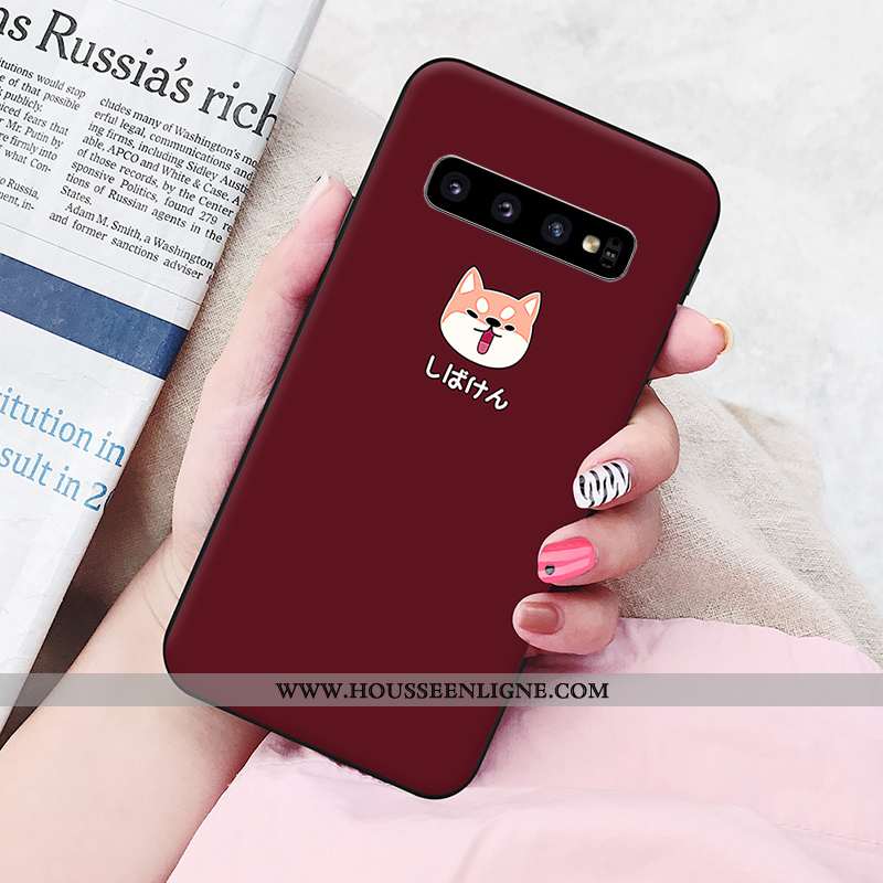 Étui Samsung Galaxy S10 Silicone Personnalité Rose Téléphone Portable Amoureux Étoile