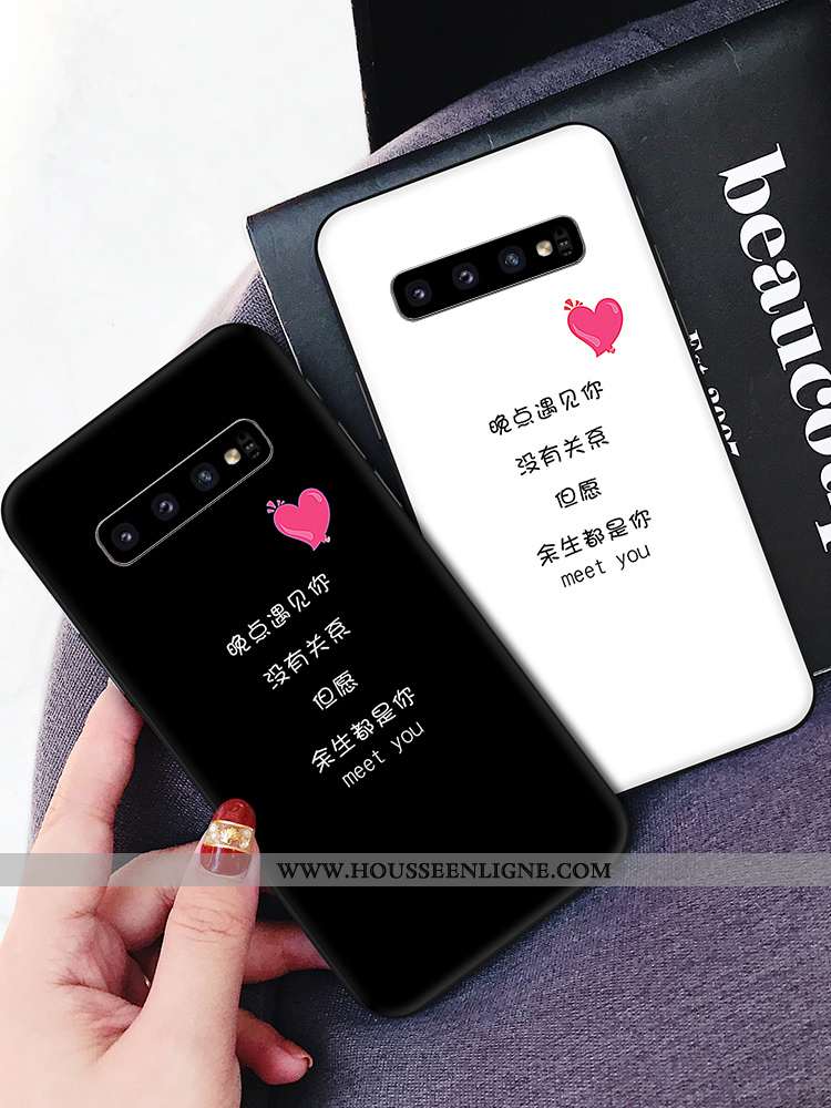 Étui Samsung Galaxy S10 Silicone Personnalité Rose Téléphone Portable Amoureux Étoile