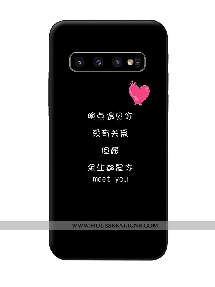 Étui Samsung Galaxy S10 Silicone Personnalité Rose Téléphone Portable Amoureux Étoile
