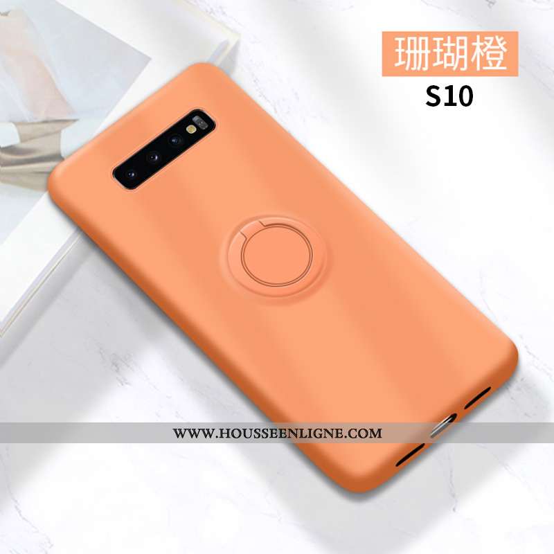 Étui Samsung Galaxy S10 Silicone Protection Téléphone Portable Coque Vert Étoile Verte
