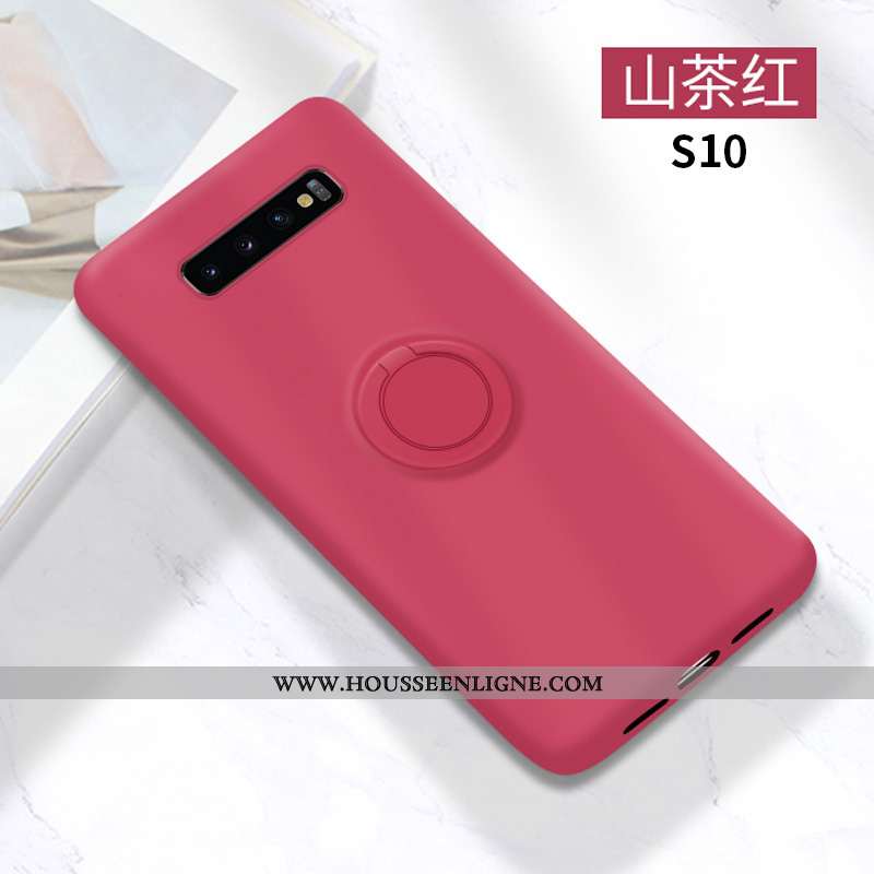 Étui Samsung Galaxy S10 Silicone Protection Téléphone Portable Coque Vert Étoile Verte