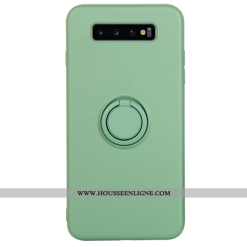 Étui Samsung Galaxy S10 Silicone Protection Téléphone Portable Coque Vert Étoile Verte