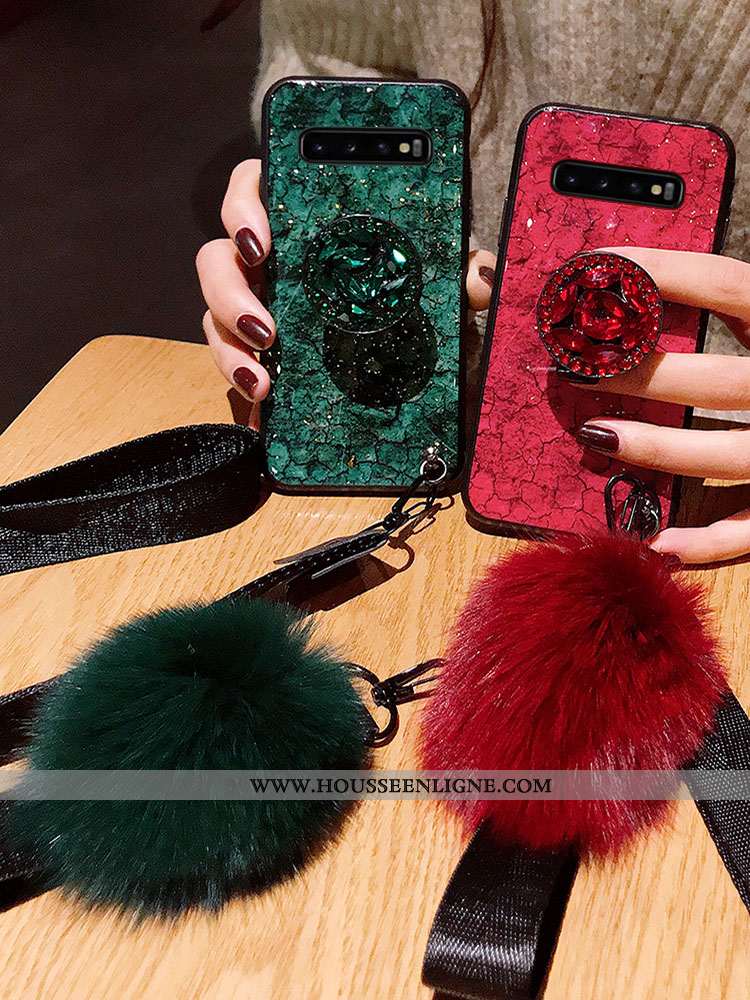 Étui Samsung Galaxy S10 Silicone Protection Violet Tendance Fluide Doux Incassable Ornements Suspend
