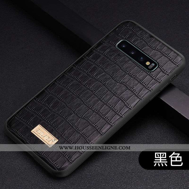 Étui Samsung Galaxy S10 Tendance Modèle Fleurie Téléphone Portable Cuir Véritable Nouveau Coque Étoi