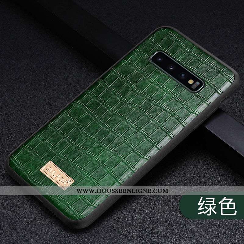 Étui Samsung Galaxy S10 Tendance Modèle Fleurie Téléphone Portable Cuir Véritable Nouveau Coque Étoi