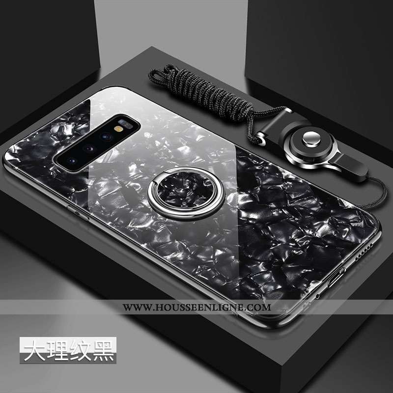 Étui Samsung Galaxy S10 Verre Fluide Doux Téléphone Portable Incassable Net Rouge Coquille