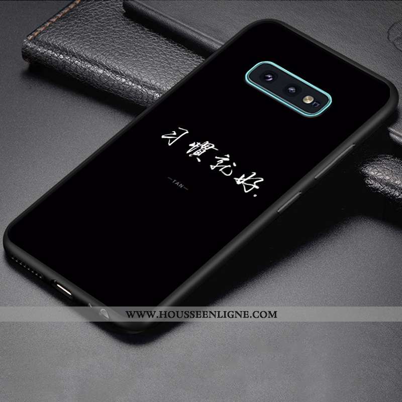 Étui Samsung Galaxy S10e Créatif Dessin Animé Fluide Doux Coque Protection Bleu Personnalité