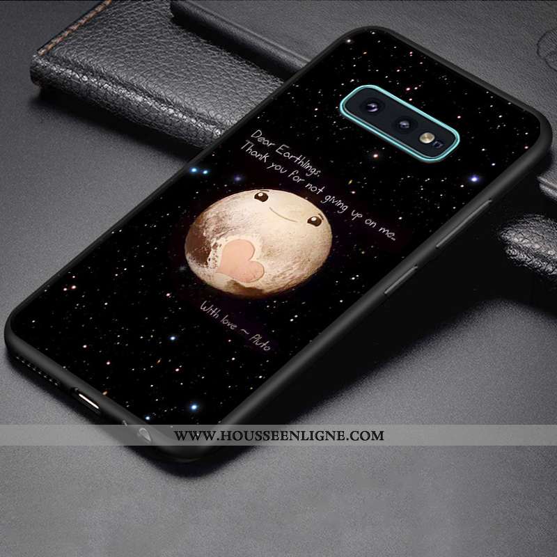 Étui Samsung Galaxy S10e Créatif Dessin Animé Fluide Doux Coque Protection Bleu Personnalité