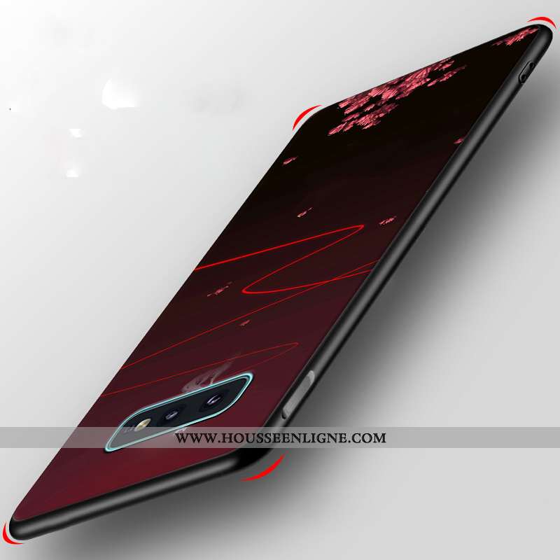 Étui Samsung Galaxy S10e Créatif Dessin Animé Fluide Doux Coque Protection Bleu Personnalité